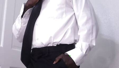 Beating His Black Dick After Long Day At The Office