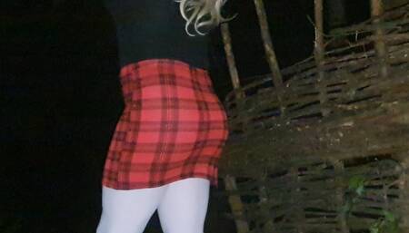 Transvestite dressing outside