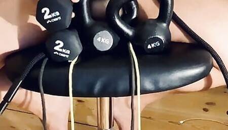 12 kg on my balls for 2 minutes