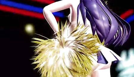 Chia Yuuka - Sexy Cheerleaders Dance (3D HENTAI)