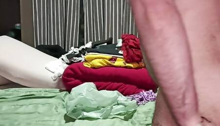 I wore my wife's clothes while she left for work and I used her toys, I've never felt so horny.