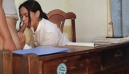 Teacher fucks her student to help him save the semester