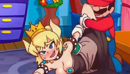 Princess Peach and Mario hentai