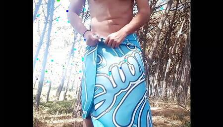 Naked in the forest