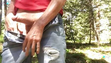 Showing off my cock in the mountains