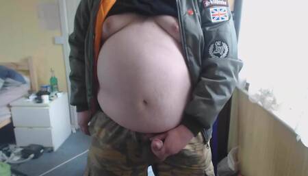 PIpe Smoking fat skinhead