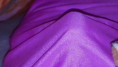 Wearing my GF phanek and cum