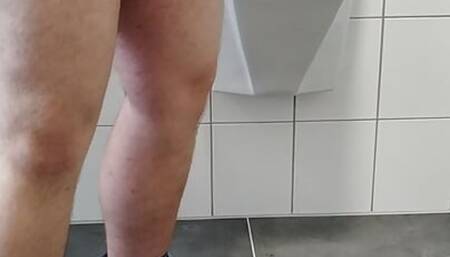 Cum in office toilet