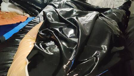 Latex bed relaxing.