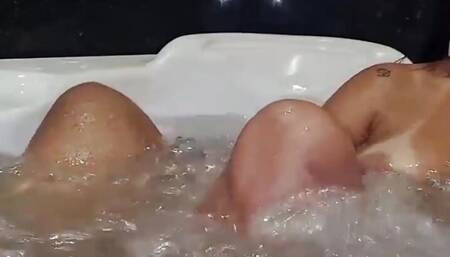 Wife goes out alone to take a bath with the well endowed black man