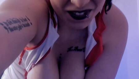 Vends-ta-culotte - Horny nurse wants to take care of your cock with her huge tits and her delicious shaved pussy