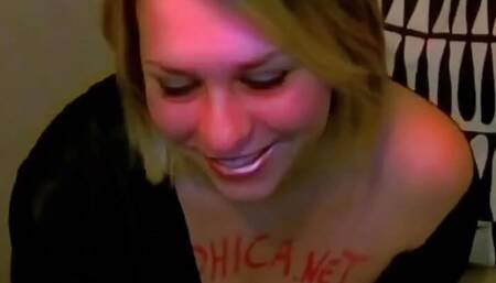 Pretty Blonde Italian Wife Blowjob