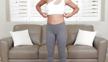 Petite and Stunning Puerto Rican Teen Kylie Rocket Fucked in Yoga Pants