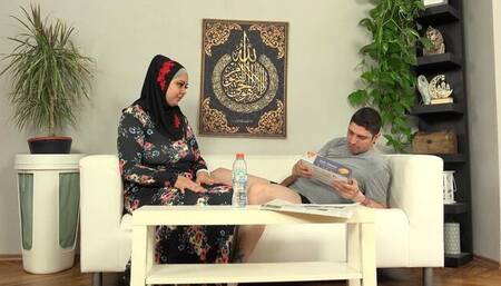 Babe in a dark hijab Alejandra Milagroso fucked in the sideways pose