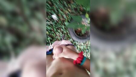 Jerking my massive sexy skinny white twink top cock off in nature