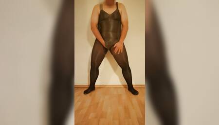 Ultra Shiny Black Pantyhose - green Shiny Body