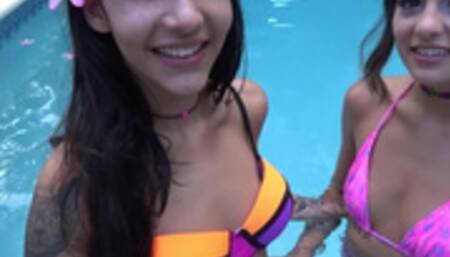 Teen Best Friends Hang Out After School - Sofie Reyez & Kitty Carrera