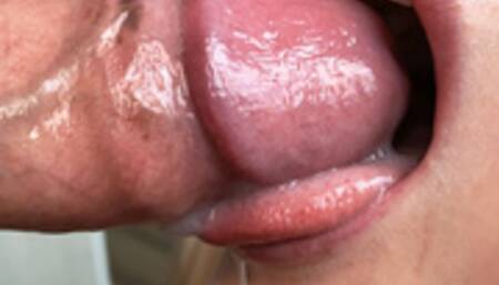 Ultra Close-Up Slobber Blowjob With Huge Cumshot! 4K