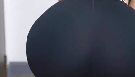 The girl showed the boy how to pump up the ass on the dick