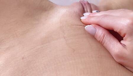 My pussy needs my attention so much! I'm rubbing my erect clit until get orgasm. Female POV masturbation