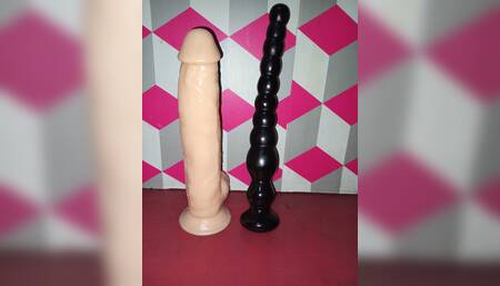 Long dildo anal