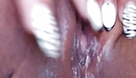 Most lickable juicy pussy filled with cream