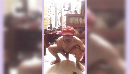Desi Faggot riding Dildo like champ