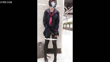 chinese shemale cum in public 08