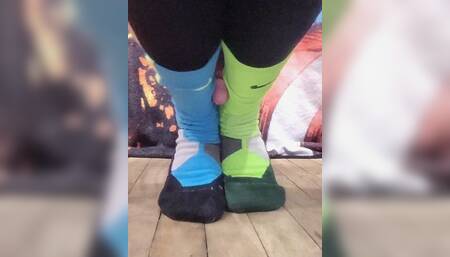 Self sockjob in nike elites