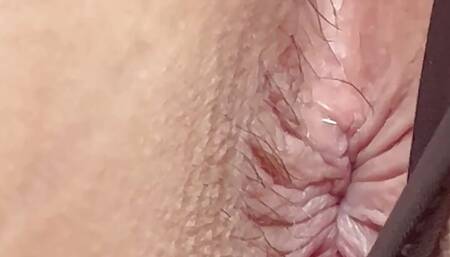 Anal close up cum