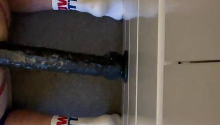 Sloppy hole riding rambone dildo