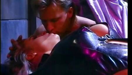 Blonde tramp sucks cock while getting fucked