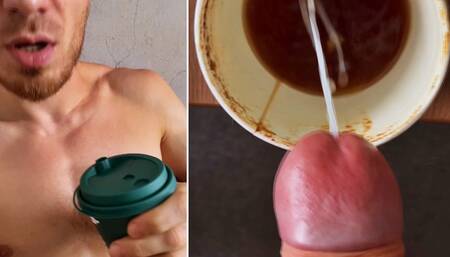 I made a CAPPUCCINO for you with man's milk from my eggs!