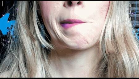 Pink Lipstick Blowing Bubbles (HD) WMV