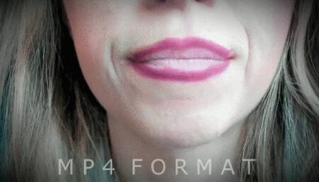 Dark Purple Lipstick Lip Smelling (HD) MP4