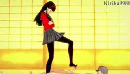 Yukiko Amagi and Yu Narukami have deep fucking in a Japanese-style room. - Persona 4 Hentai