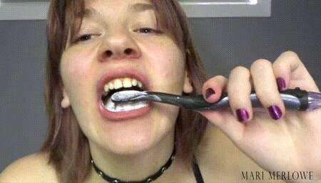 Floss and Brush My Teeth With Toothpaste - Mari Merlowe - MP4 720p HD