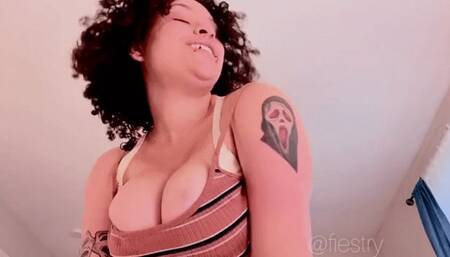 Simulated Riding and Bouncing Boobs GFE Roleplay POV by Fiestry