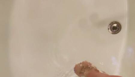 Carissa in the vintage gold swimsuit--self-touch and sensual conversation part one