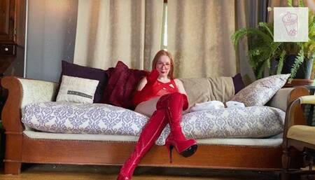 Mistress in Red Reminds You that You Need Diapers