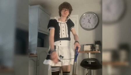 Sissy Femboy Maid Cums In Ur House