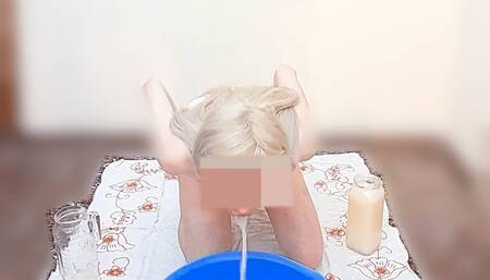 i puke two liters of milk while letting it drip on my shirt defining my nipples