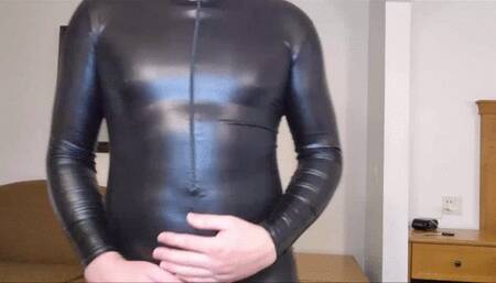 Gay Catsuit Tease