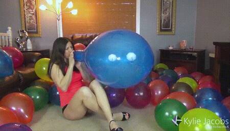 8 Balloon Blow2Pop Compilation #5 - Kylie Jacobs - MP4 720p HD