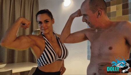 How is a wrestling session going with Dolly? Look :)