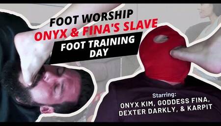 Foot Worship Onyx & Fina's Slave Foot Training Day (HD MP4)