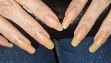 Eggplant in my hands with a happy ending