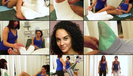 Rita Term SLC Getting Ready to Crutch Out of the Hospital (in HD 1920 X 1080)