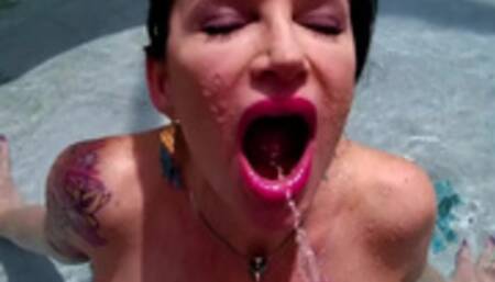 Angie Noir in Step Mom Swallows my Pee and Cum