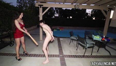 Baseball Bat Ballbusting